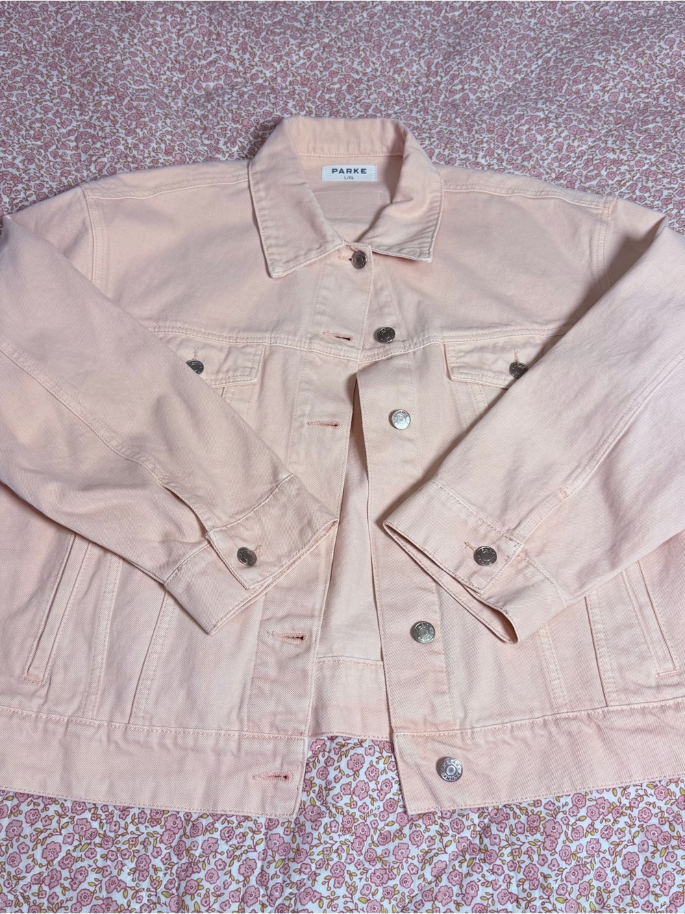 Parke x Stoney Clover Pale Pink Denim Jacket